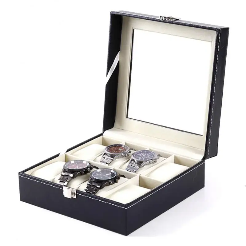 Watch Box 2/3/4/5/6/8/10 Grids PU Leather Watch Case Jewelry Storage Box Packaging Organizer Jewelry Display