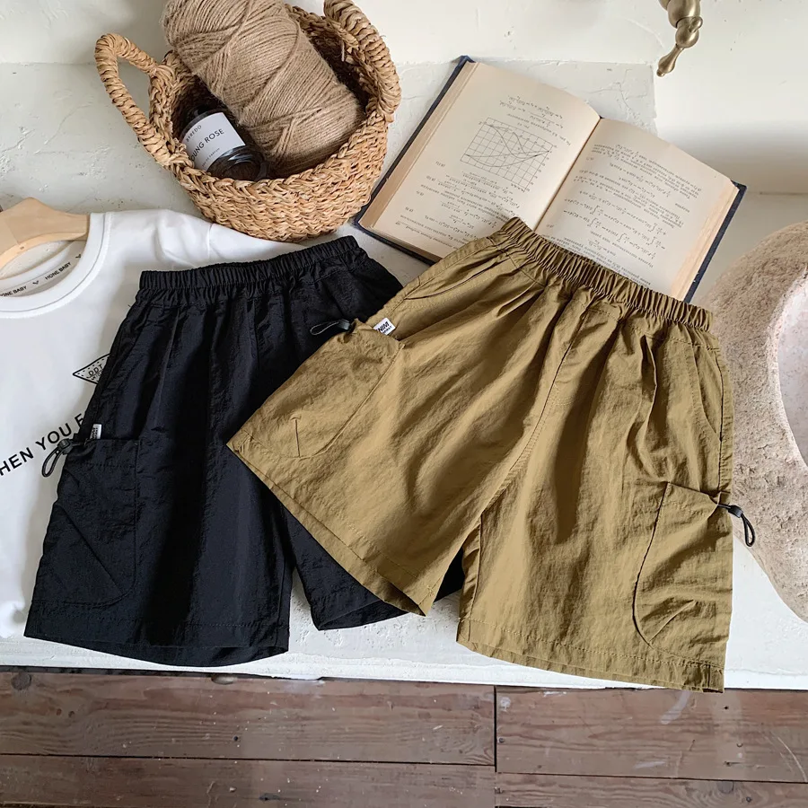 

Children Clothing Boys Cargo Shorts 2024 Summer New Kids Sports Style Solid Color Fashionable Kids Comfortable Casual Pants