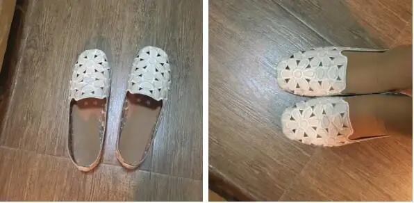 Damen Sommerschuhe gelbe Wohnungen ortho pä dische Slipper Komfort Frau Schuhe große Größe 42 Damen Frühling flache Mode Schuhe aushöhlen – Detail 3