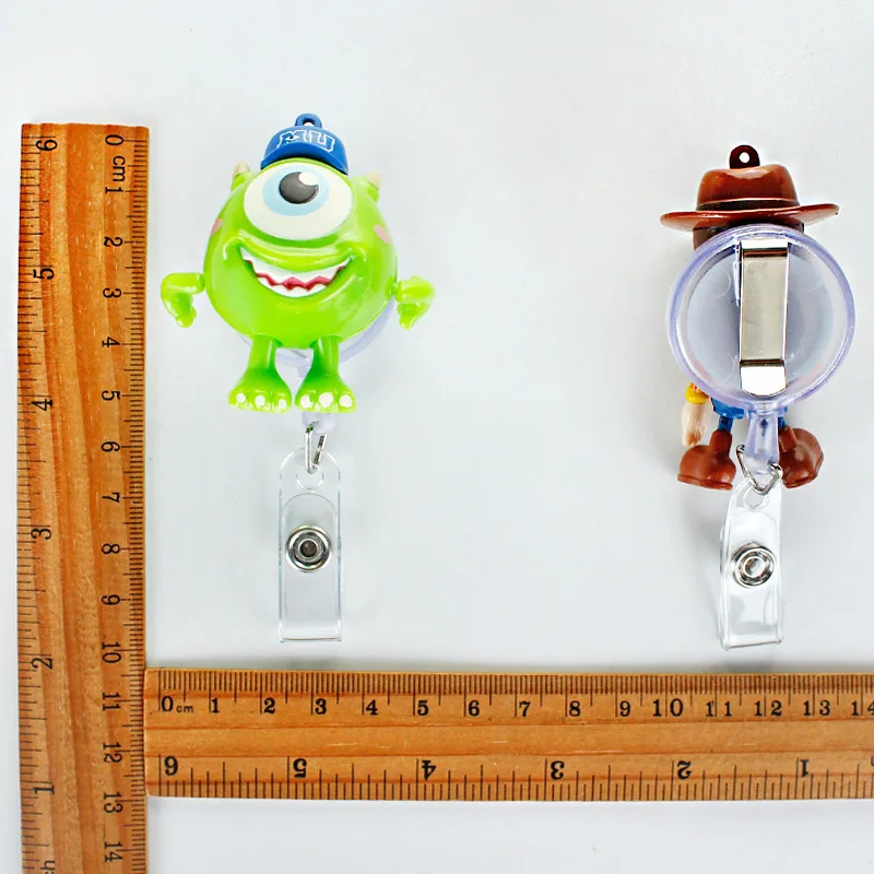 Disney 3D Toy Story Stitch ID Card Holder Scalable Toggle Clip Employee Card Doctor Nurse Chest Student Bus Badge Holder