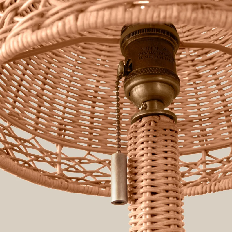 Table Lamp Light Luxury High Sense Bedroom Bedside Retro Zen Atmosphere Good-Looking Woven