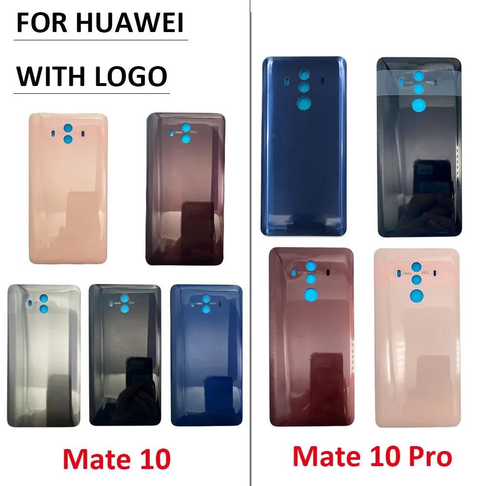 

Сменная задняя крышка батарейного отсека чехол с клейкой наклейкой для Huawei Mate 10 / 10 Pro + логотип