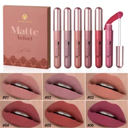 HANDAIYAN Set of 6 Non - Stick Liquid Lipsticks - Long - Lasting Matte Lip Gloss Gift Set, Fade - Resistant Finish (8080 - set)