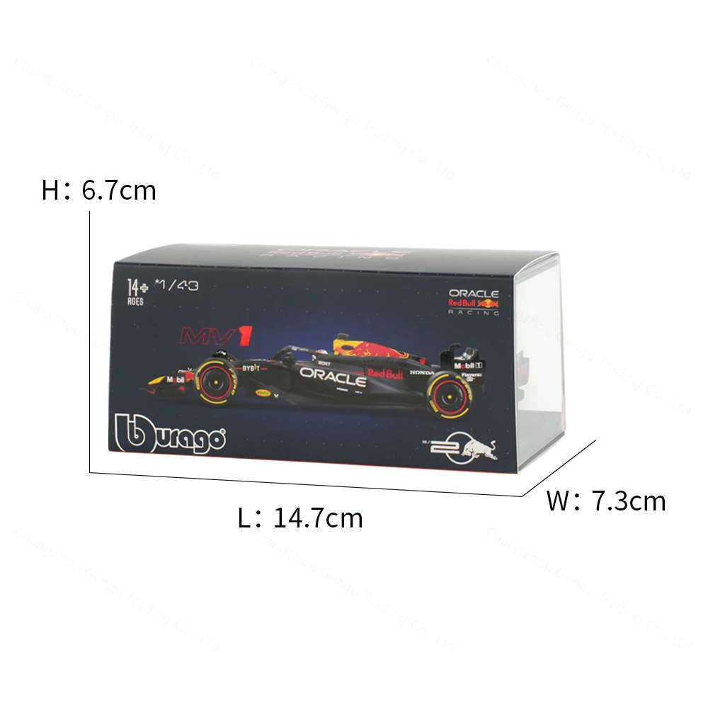Bburago 1:43 2024 RedBull RB20 #1 F1 Formula Car Die Cast Vehicles Collectible Model Racing Toys Acrylic Box 3