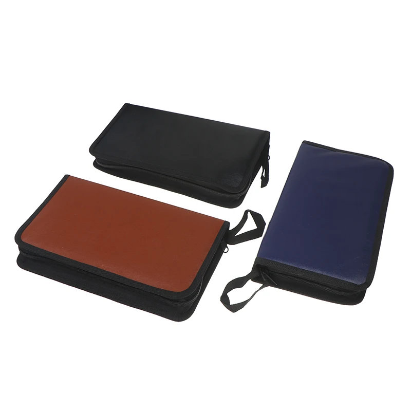 Car CD Case Disc Dvd Storage Bag PU High-capacity Sleeve Holder Storage Box Wallet Box Handbag Organizer With Zipper 80 sheets cd dvd storage bag cd dvd storage case
