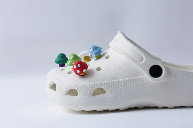 1 Stück 3D Pilz Muticolor Schuhschnalle Charms Zubehör Dekorationen für Sandalen Sneaker Clog DIY Pflanze Geschenk – Detail 10