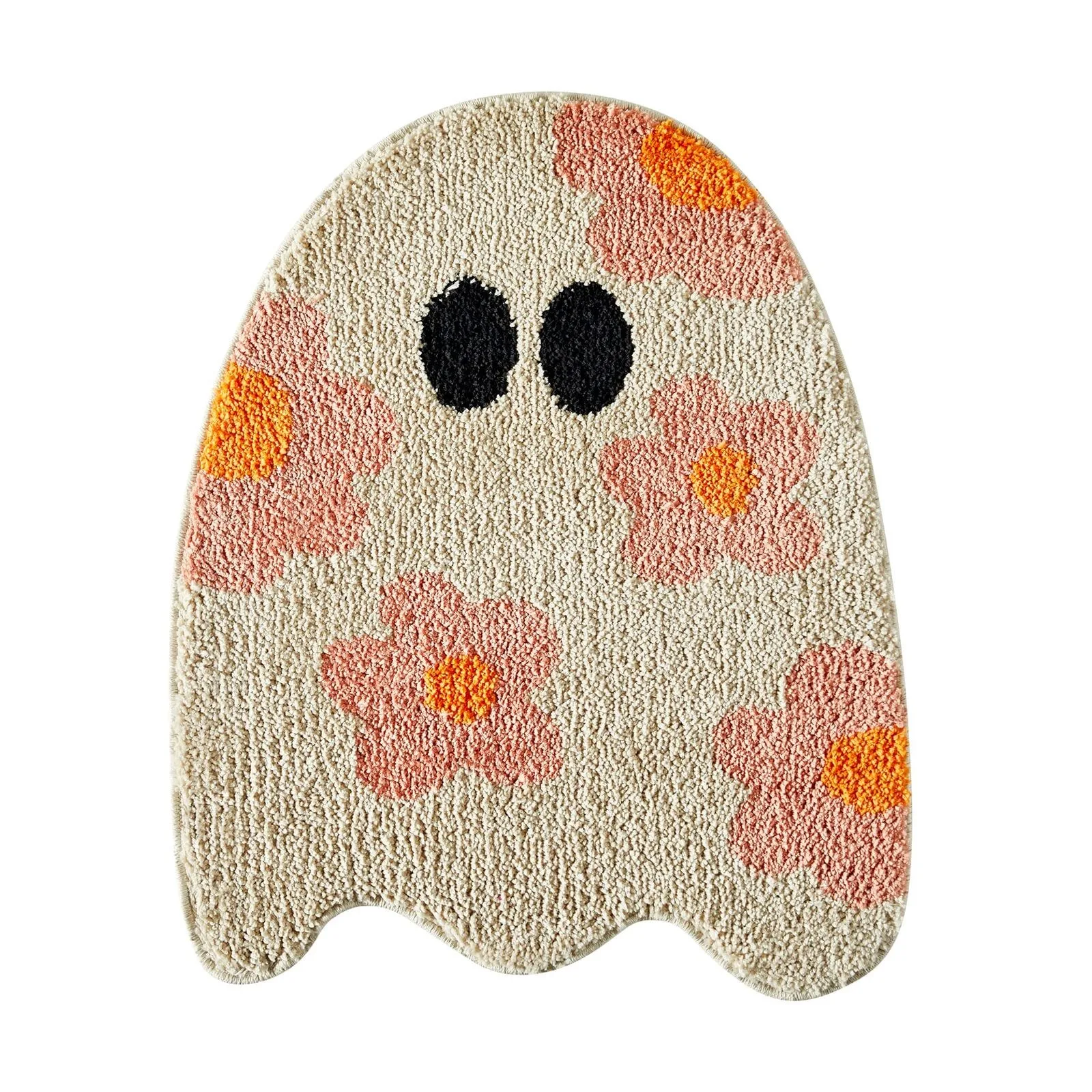 Halloween New Cute Cartoon Ghost Antislip Carpet Imitation Cashmere Entrance Door Mat Cashmere Home Bed Bathroom Floor Rug Decor