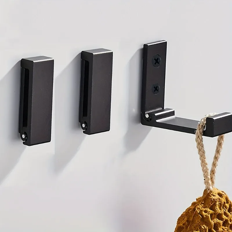 4pcs Folding Coat Hooks Heavy-Duty Aluminum Alloy Wall Mounted Indoor Home Use No Rust Hanging Coats Towels Hats Bags Hook Up folding coat hooks