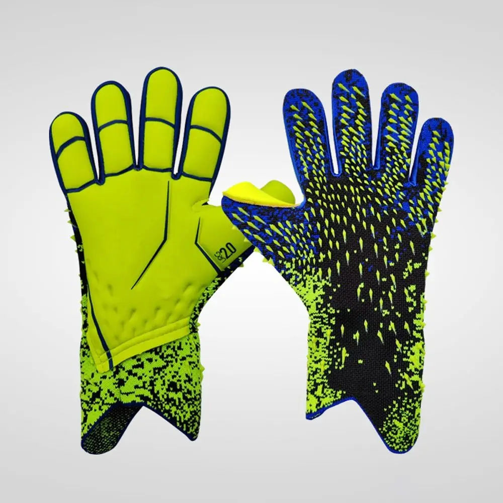 1 Pair Anti-Slip Kids Goalie Gloves Finger Protection Cushioning Goalkeeper Gloves Breathable Wear Resistant Soccer Match