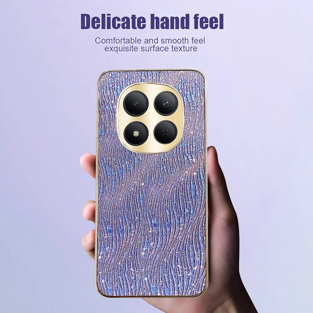 Luxurious Electroplated Water Ripple Phone Case - Stylish PC Cover with Bumper Protection