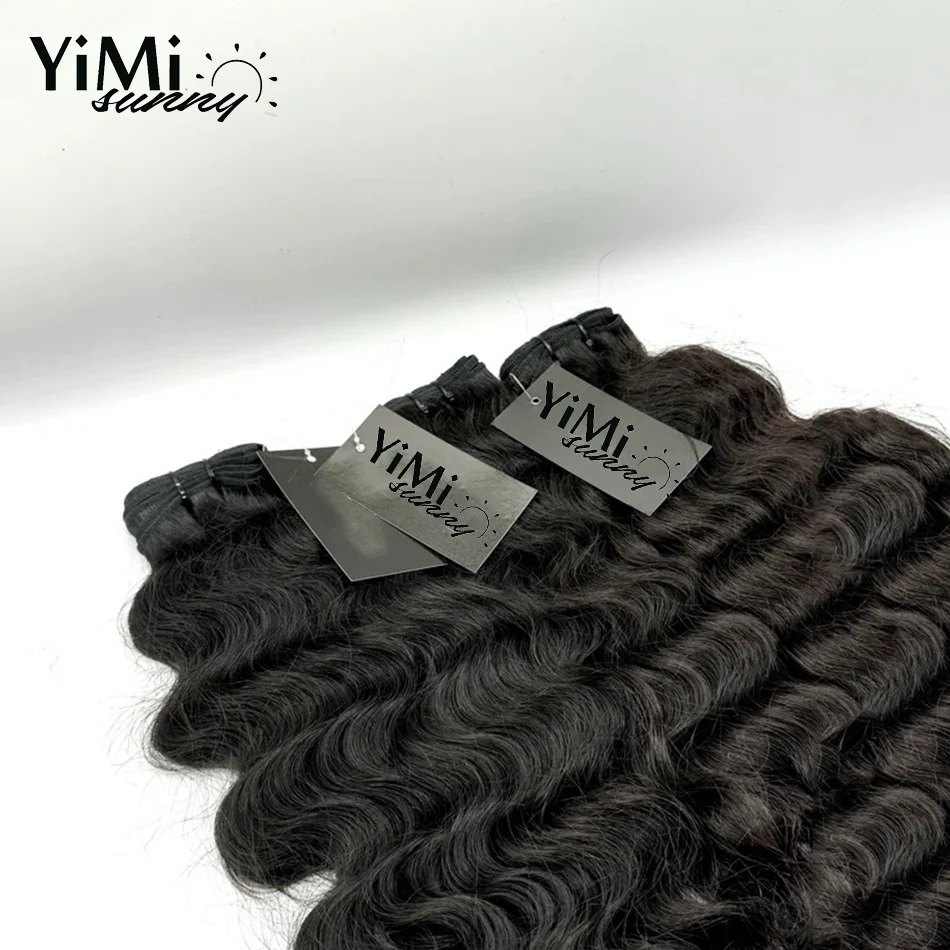 Burmese Wave Human Hair Bundles Unprocessed Virgin Curl Extension Weft 4pc Bundles Deals To Make Full Head For Women Yimisunny