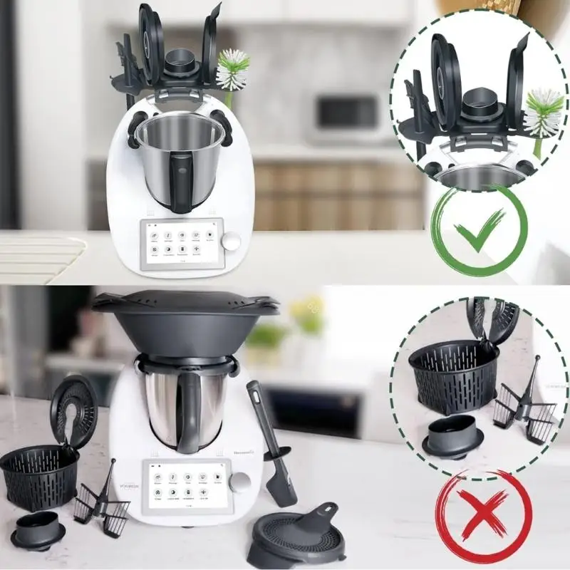 Kitchen Storage Rack Stand Processor Bracket Holder Neatly Organized Space Saving for Thermomix TM5 TM6 Accessories
