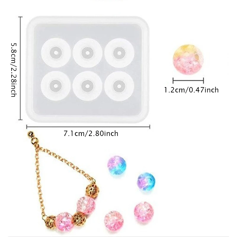 Funshowcase Necklace Pendant and Earrings Resin Silicone Molds with Hanging Holes Set 45 Pack