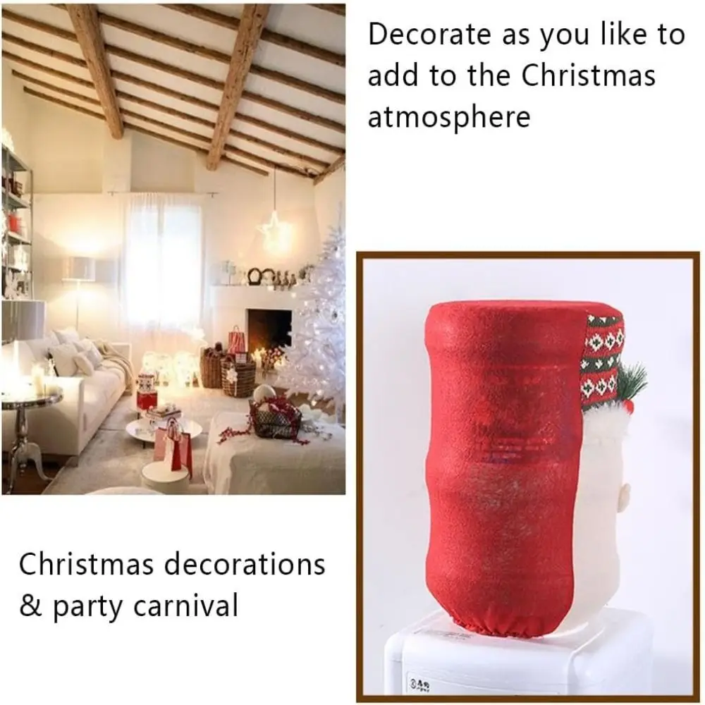 High Stretchy Water Dispenser Bucket Cover Dustproof Cartoon Water Jug Sleeve Christmas Decoration Bottle Cap