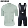 YKYWBIKE Men's Cycling Jersey Set classic MTB Cycling Bib Shorts Kit Reflective Bike Clothes Bicycle Maillot Cycling Clothing 1