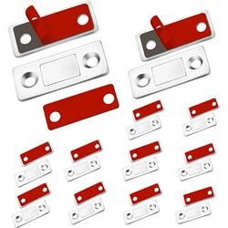 Slim Magnetic Door Catch and Latch for Secure Closures in Cabinets, Closets, Drawers, and Furniture (12 sets)