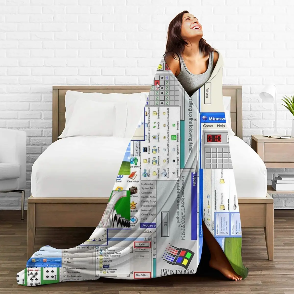 Windows XP Collage Blanket Flannel Lightweight Throw Blankets Sofa Throw Blanket For Couch Bedding Travel Throws Bedspread Quilt 5