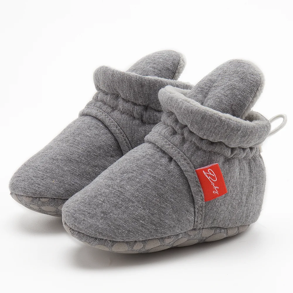 Winter Baby Unisex Casual Boden Socke Schuhe Baumwolle Hohe Qualität Warme Minimalistischen Kleinkind Erste Wanderer Weiche Anti-slip Flache sohle – Detail 8