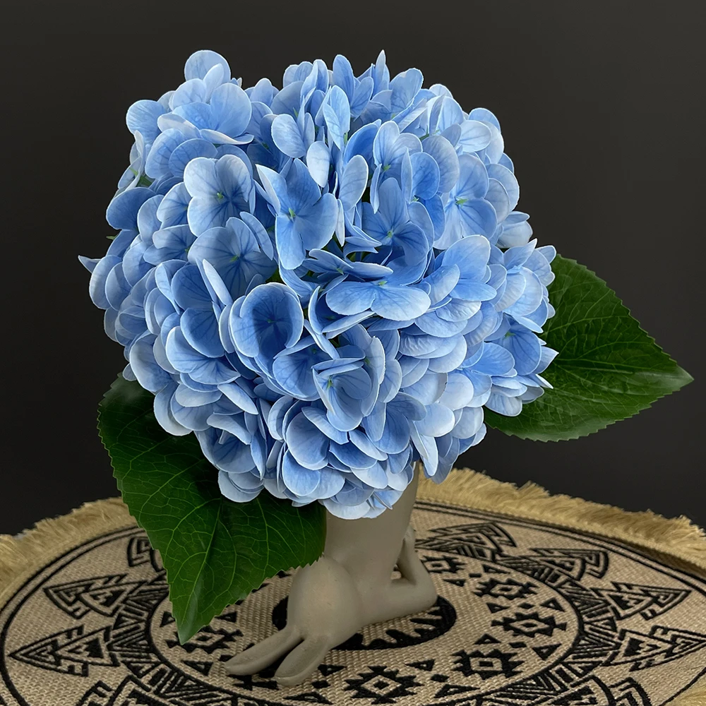 JINWOE Lot De 5 Fleurs D'hortensia Artificielles En Soie, 50,8 Cm, Grand Hortensia Artificiel Réaliste Avec Tiges Pour Centre De Table, Mariage, Fête Prénatale, Décoration De Fête De Jardin