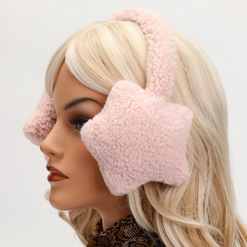 Cute Stars Soft Plush Warmer Earmuff Earflap Winter Outdoor Cold Protection Ear-Muffs Ear Cover Gift