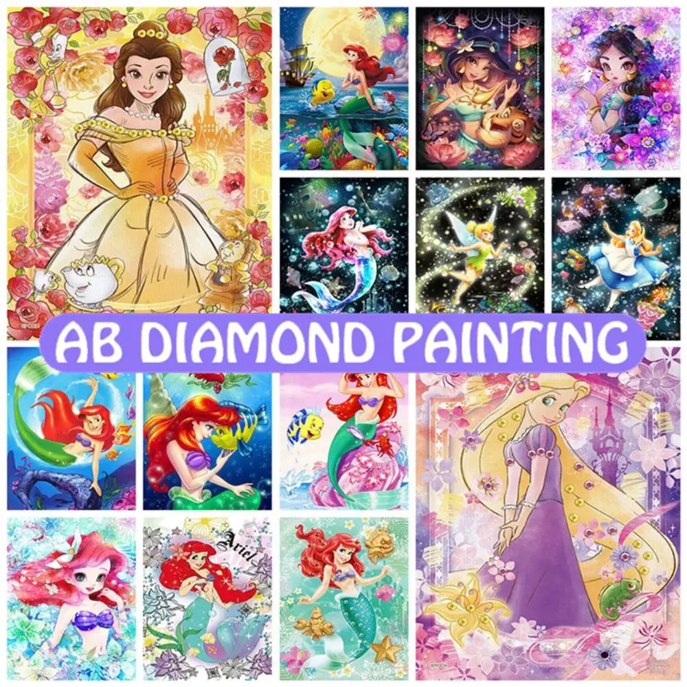 Mermaid 5D Diamond Painting Kit Square Round Gems Handmade Home Wall Decor  Art