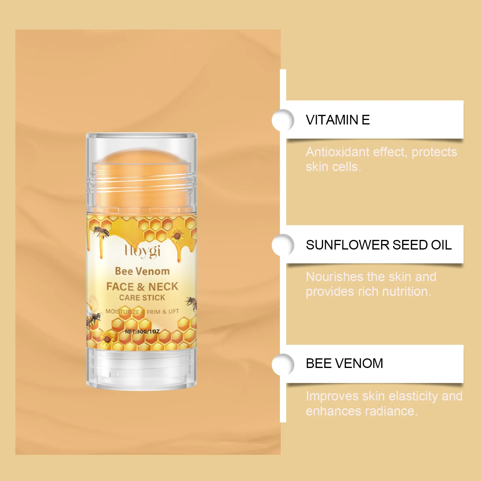 Hoygi Bee Venom Firming Serum Stick Anti Wrinkle Cream Lifts Tightens the Skin Solving Wrinkles Fine Lines Natural Serum 2