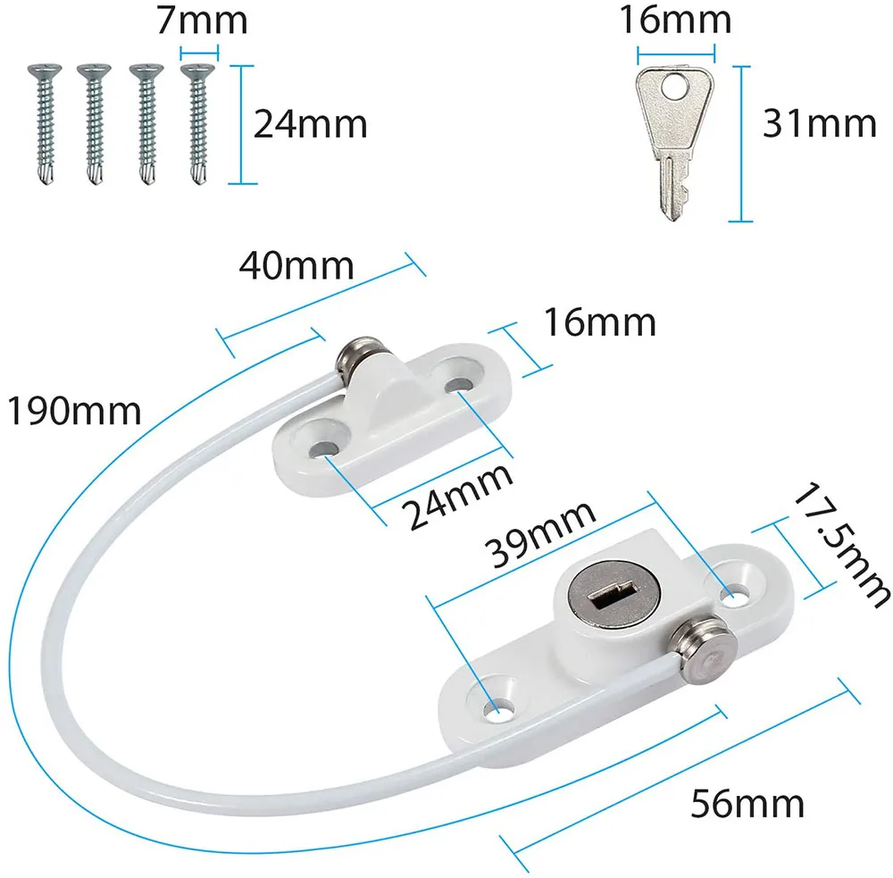 Baby Child Safety Lock Window Refrigerator Opening Security Cable Door Lock For Kids Safety Protector Protection Child Safety