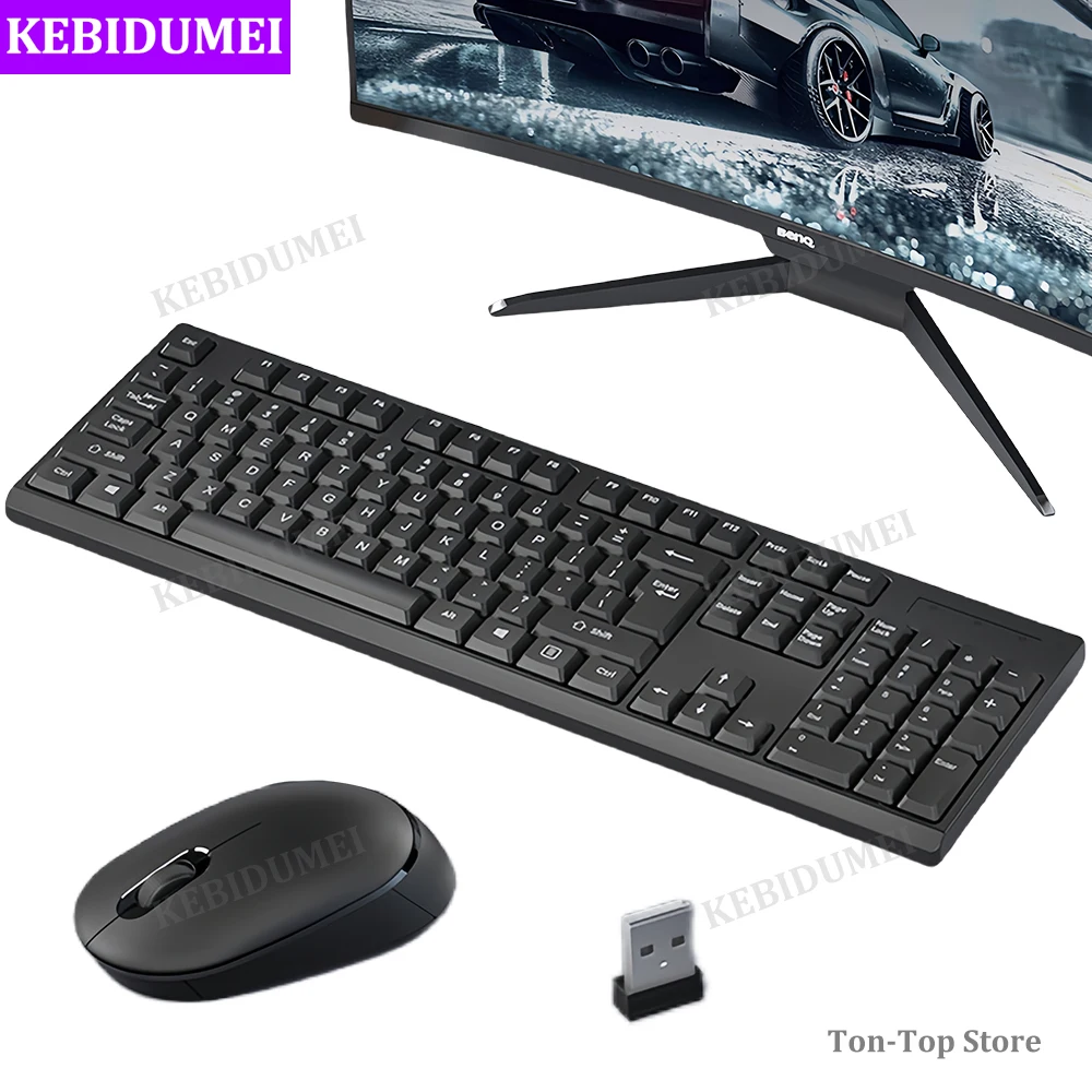 Keyboard and Mouse Set 2.4G Wireless 104 Keys Standard Keyboard Gaming Mouse Kit For Laptop Tablet PC Accessories