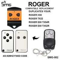 ROGER H80 TX22 E80 TX54R TX52R M80 TX44R Remote Garage Door Opener Barrier Gate Control ROGER Remote Control 433.92Mhz 1