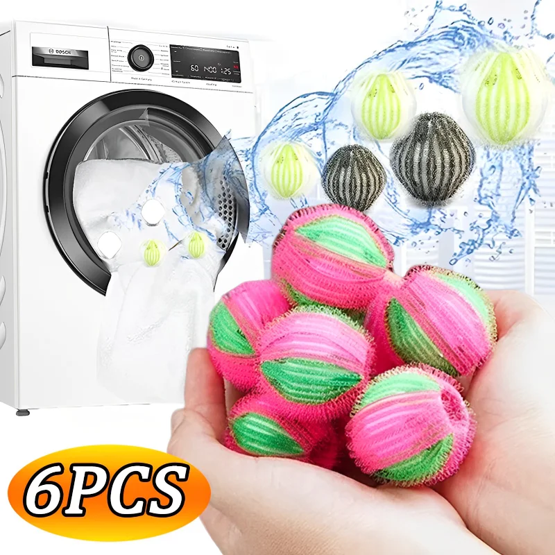 

6/1PCS Reusable Washing Machine Filter Floating Lint Hair Remover Catcher Laundry Balls Dirty Collection Fluff Cleaning Ball