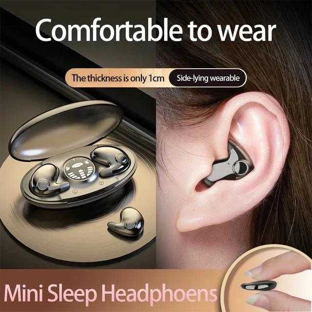 Smallest Sleep Invisible Stereo Earbuds Mini Noise Cancelling Headphone Auricular Earphone Wireless Bluetooth Bond Touch Ear Bud