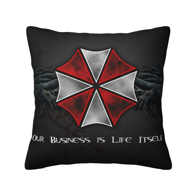 

Umbrella Corporation Modern Throw Pillow Covers Bedroom Decoration Horror Zombie Video Game Cushions for Sofa