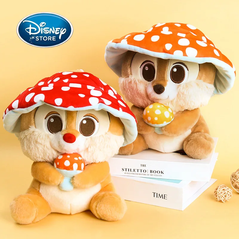 

Disney Q Version Cartoon Chip 'n' Dale Plush Doll Chipmunk Mushroom Series Children's Toy Doll Girl Birthday Gifts