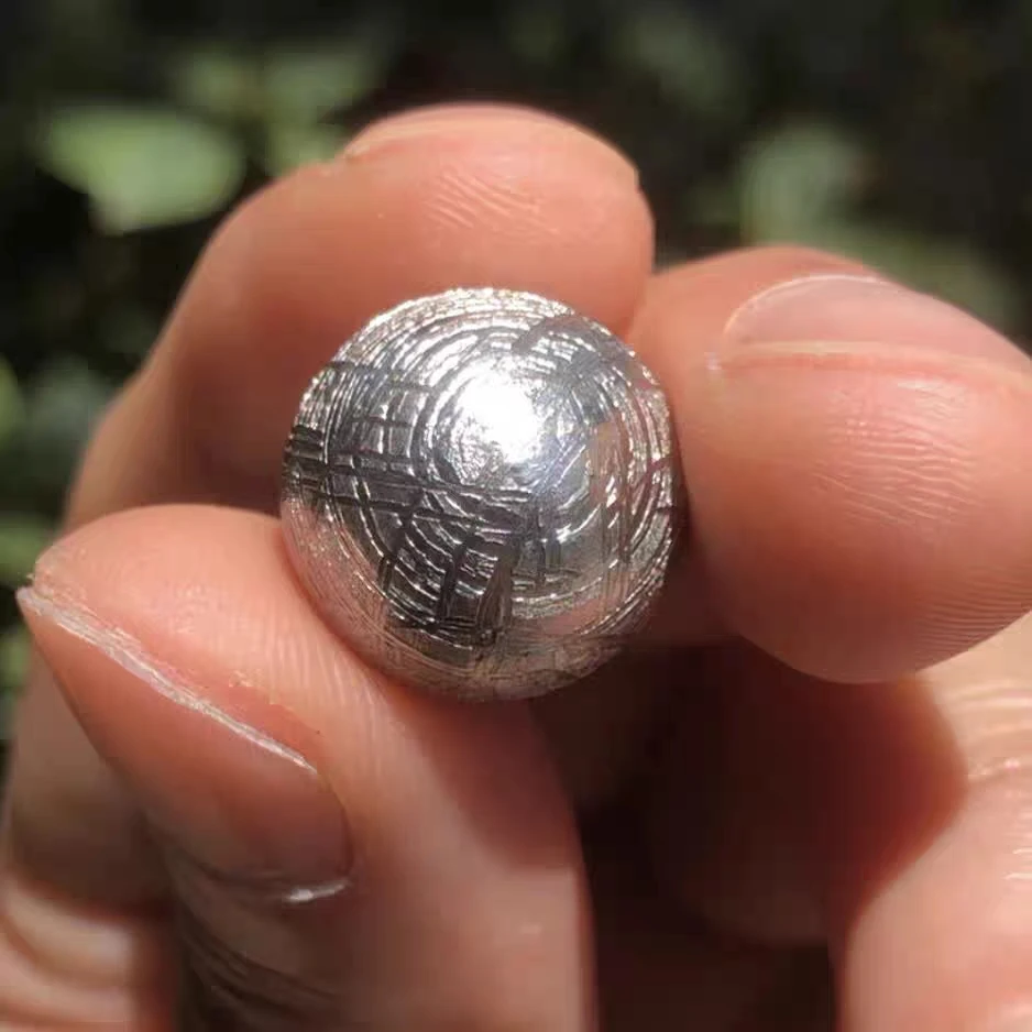 Gibeon Météorite En Fer Et Moldavite Naturelle 14 Mm Perles