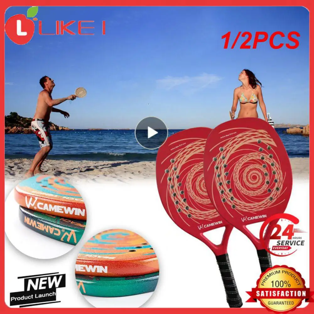 

1/2PCS Camewin Adult Professional Full Carbon Beach Tennis Racket 4 IN 1 Soft EVA Face Raqueta With Bag Unisex Equipment Padel