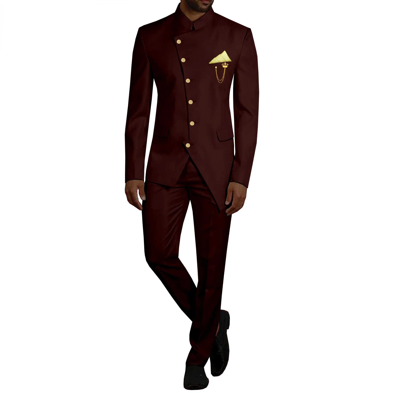 New Arrival Men's Slim Fit Solid Color Casual Suit Jacket and Pants Ropa Para Hombres  Conjunto De Moletom Masculino  Men Suits