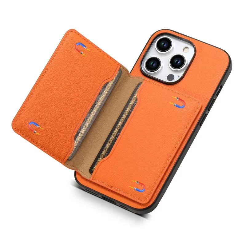 Luxury Leather Magnetic Wallet Phone Case with Card Slot Holder