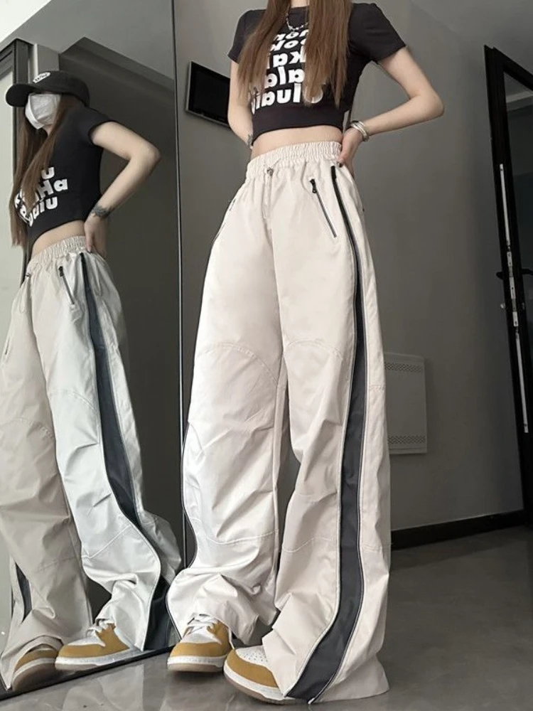 

Deeptown Y2k Techwear Streetwear Sweatpants Women Korean Style Hip Hop Harajuklu Cargo Pants Lady Wide Leg Joggers Trousers 2024