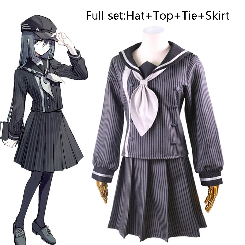 

New Anime Danganronpa V3 Pregame fem shuichi saihara Cosplay Costume Sailor suit Cute JK School Uniform Halloween Party Clothing