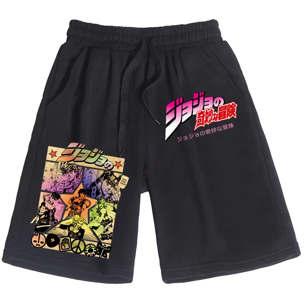

Classic Anime Jojo Bizarre Adventure Sports Five Pants Print Shorts Man Woman Summer Casual Loose Beach Short Pants