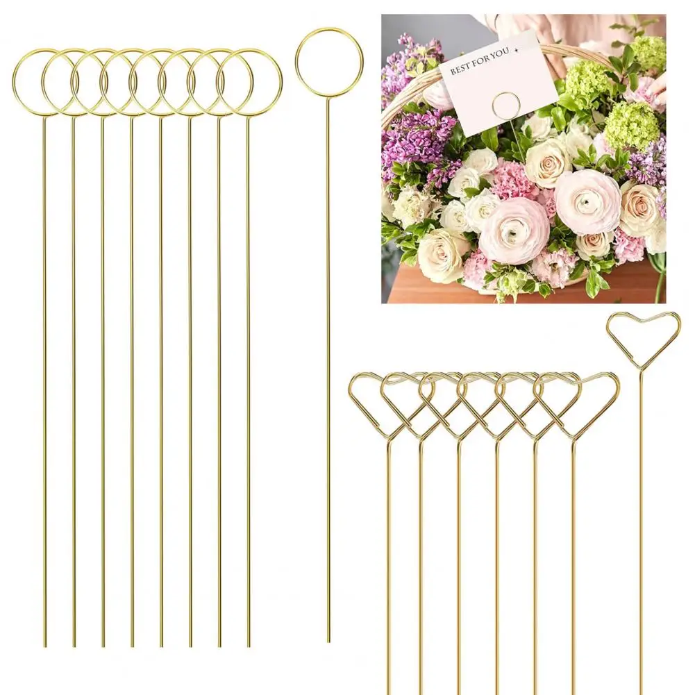 20Pcs Flower Arrangement Card Holder Photo Clip Holder Gold Metal Floral Table Number Clips for Wedding Home Decorations Place Card Holders Floral Card Holders