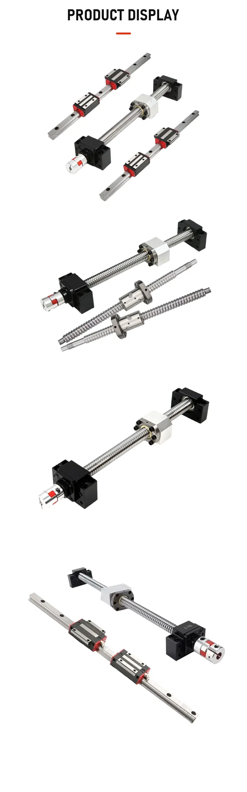 HGR20 Quadratische Linearführungen Schiene 2 Satz HGR20 + Führungsblock HGH20CA + SFU1605 Kugelumlaufspindel 5 mm Leitspindel + BK12BF12cnc Linearantrieb – Detail 15