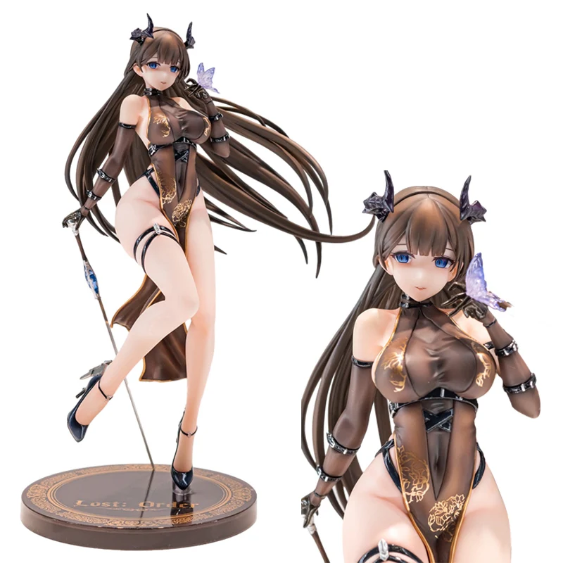 

25cm Anime Hobby Sakura Lost Order Figure Moyan Devil Ver Cheongsam Sexy Girl Action Figure Collection Model Ornaments Toys Gift