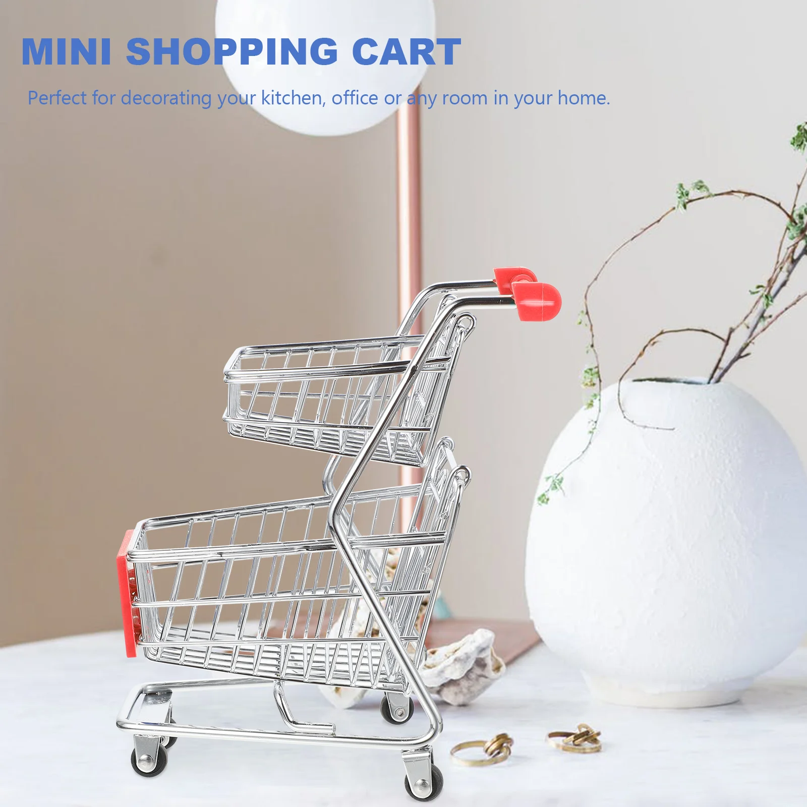 Trolley Storage Mini Shopping Cart Child Childrens Toys Carts for Groceries Kid Wrought Iron Plastic Modes 2
