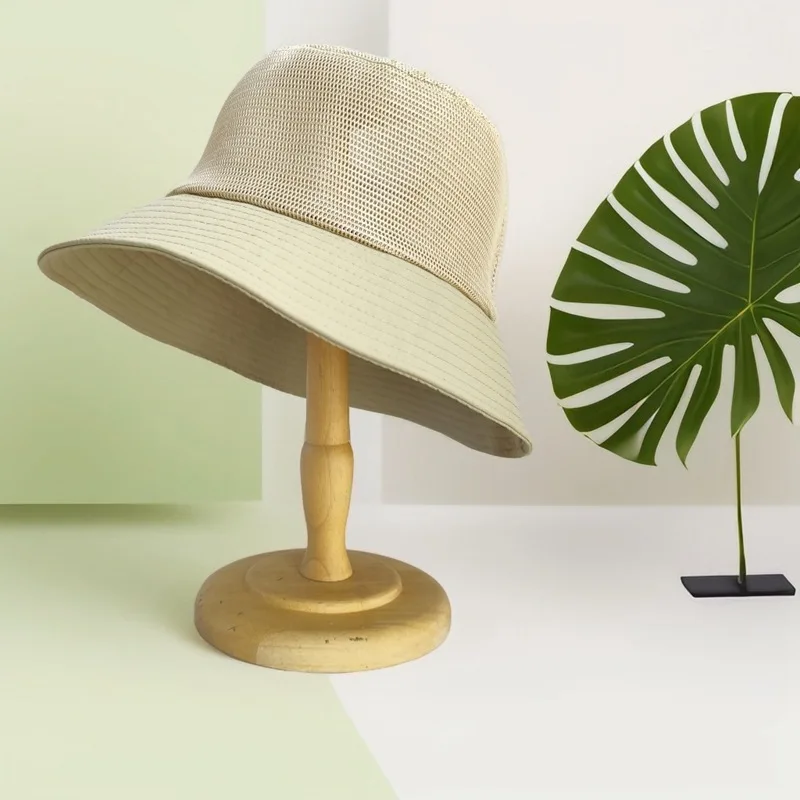 Summer Full Mesh Fisherman Hats for Men Wide Brim Hat Men's Cap