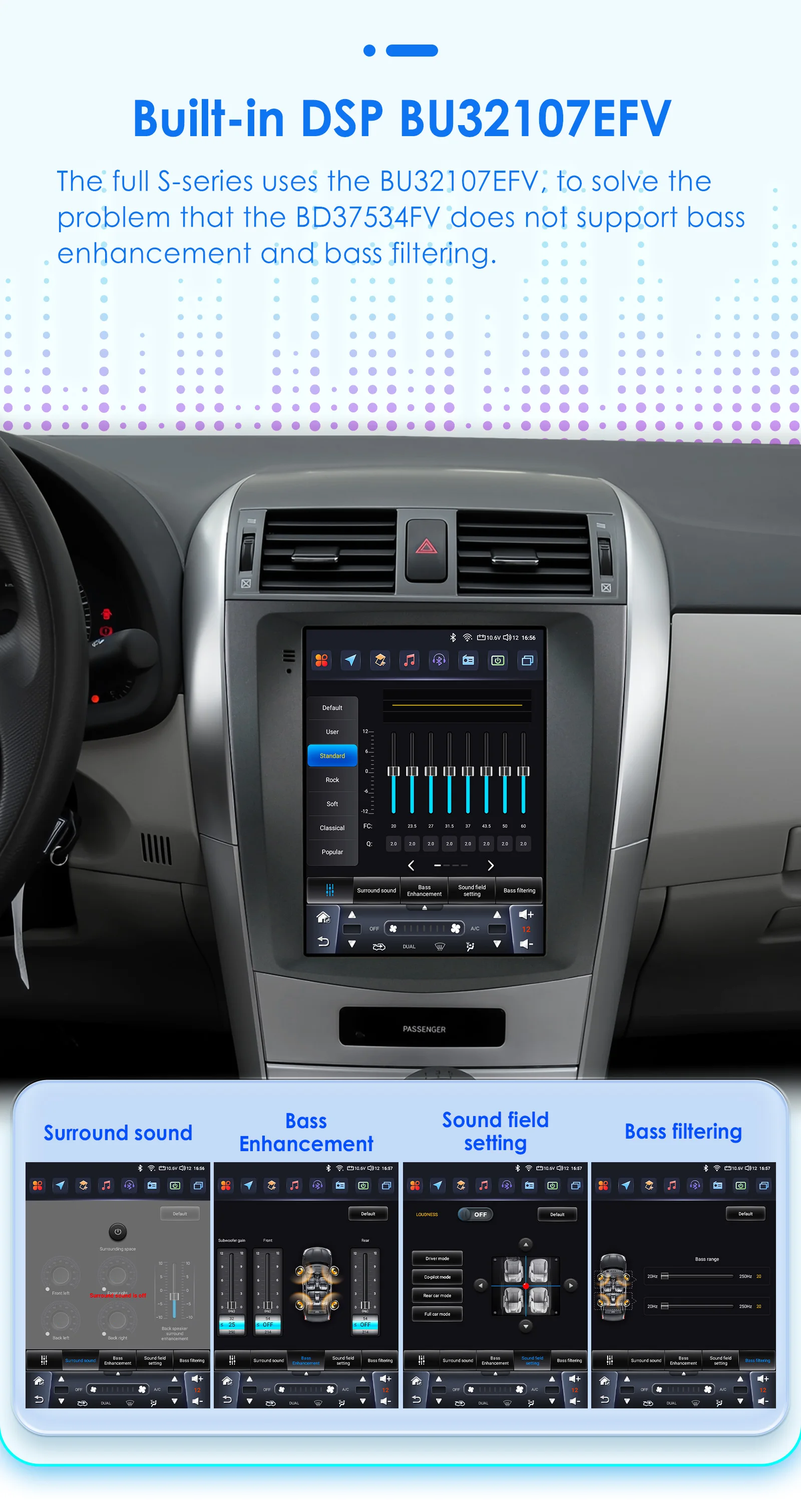 Hizpo 9.7" Android 13 Car Stereo Radio For Toyota Corolla E140/150 2006-2013 Multimedia Player 2 Din GPS Carplay Speakers Wifi