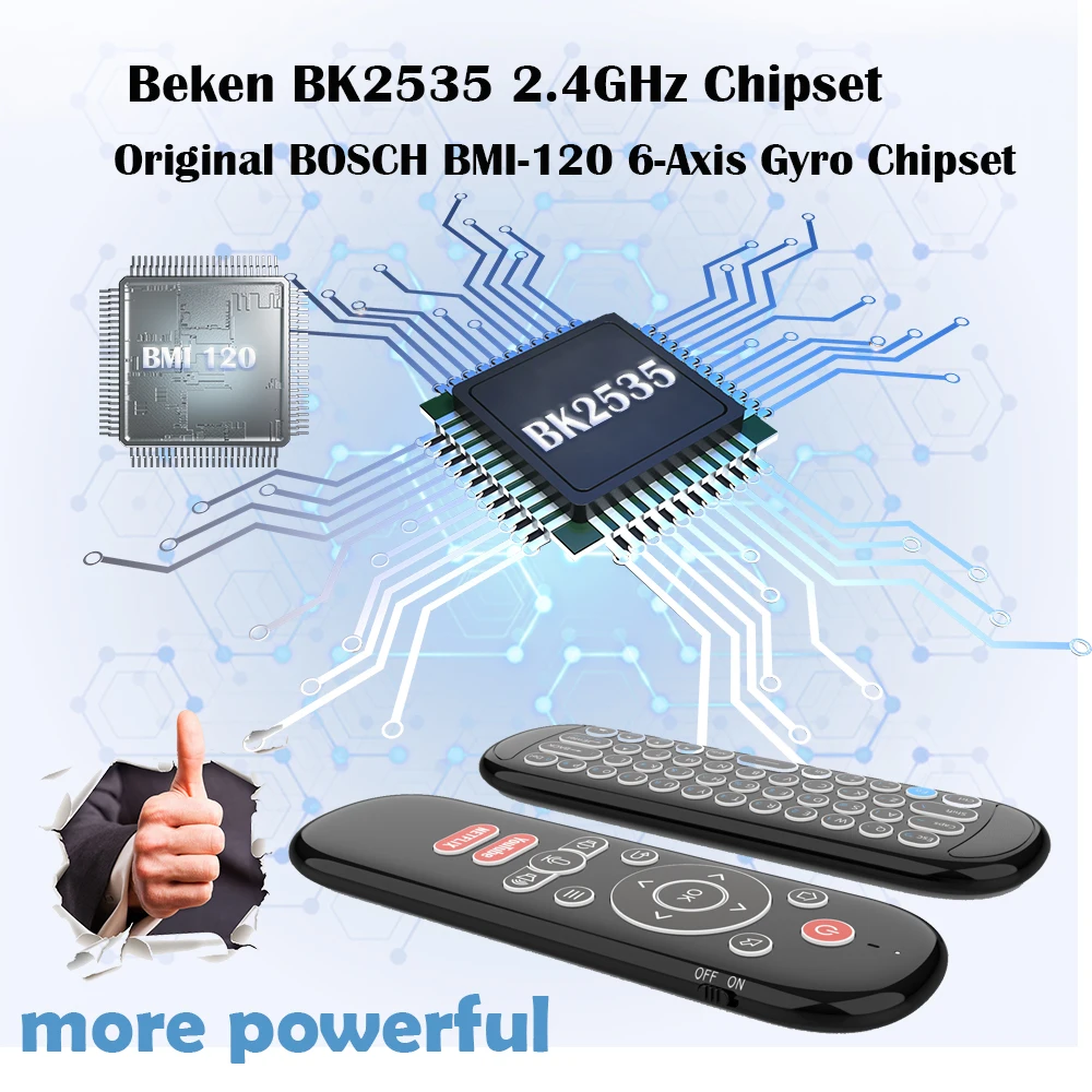 Enhanced Air Mouse Remote Control with 2.4G RF Wireless Mini Keyboard & Smart Gyroscope - Featuring Anti-loss IR Technology