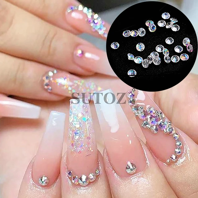 Nail Art Rhinestones 3D Shiny Crystal Nail Charms Gems Luxury Alloy Nail  Art Accessories Set DIY Jewel Design Nail Decorations - AliExpress