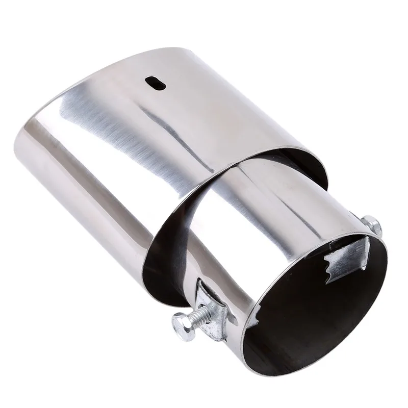Universal Stainless Steel Chrome Car Tail Rear Straight Round Exhaust Pipe Tail Muffler Pipe Tip Accessories