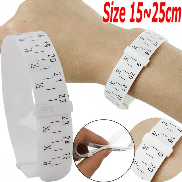 2 in 1 Bracelet Sizer & Ring Sizer Measuring Tool, 15-25 Bracelet